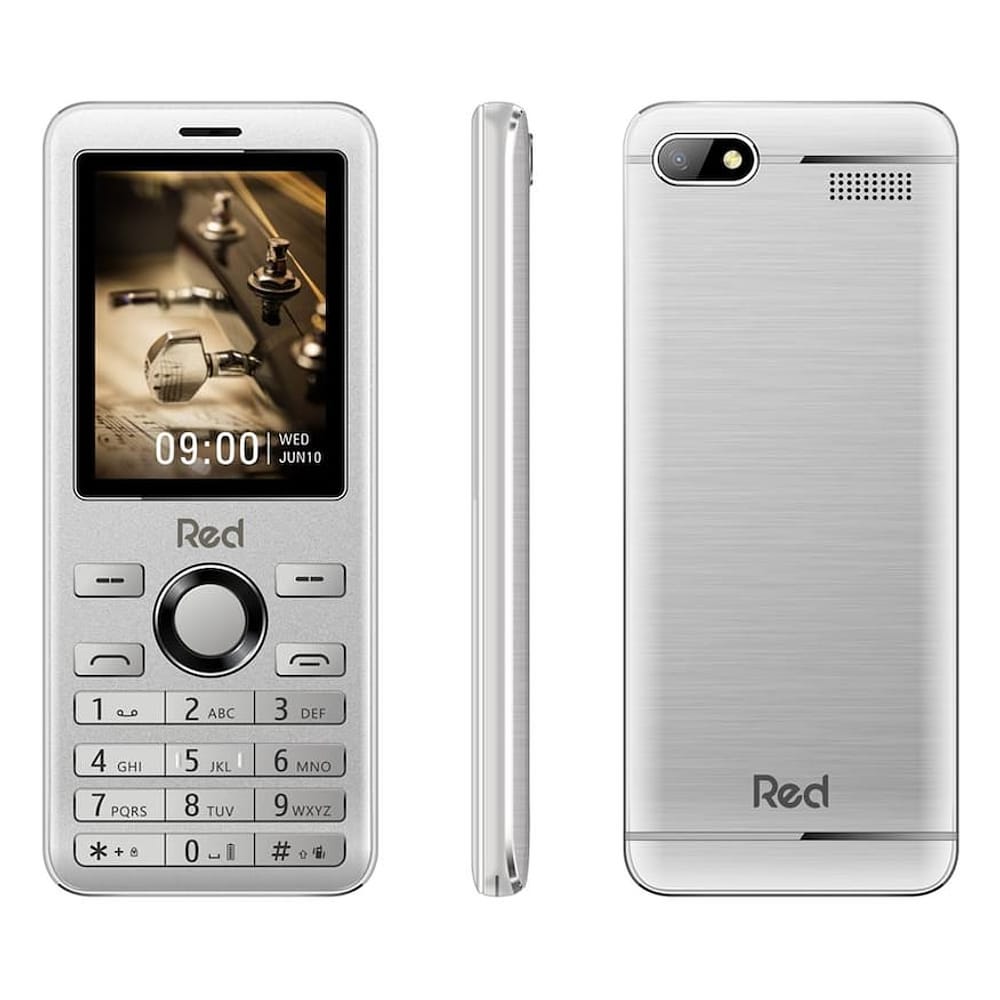Celular Red Mobile Prime 2.4 com Câmera traseira, Tela de 2.4", 32MB, Bluetooth, Rádio FM - Prata