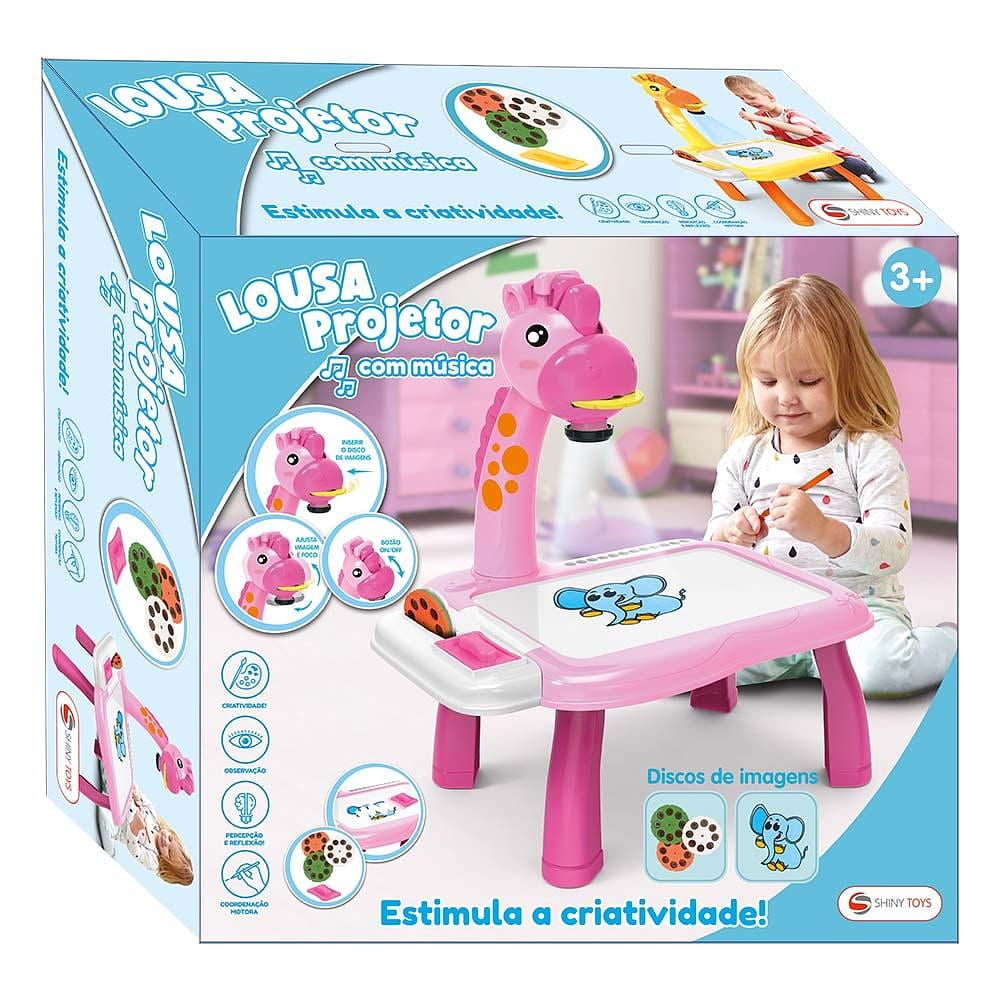 Lousa Projetor com Música Girafa Rosa - Shiny Toys