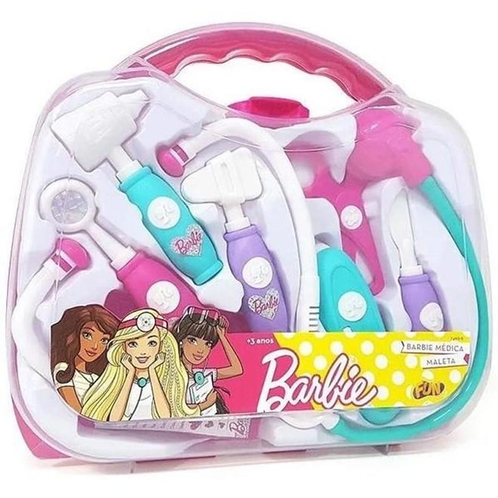 Kit Barbie Medica Maleta - Fun Toys