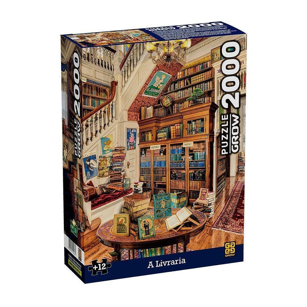 Quebra-cabeça Puzzle Livraria - 2000 peças - Grow