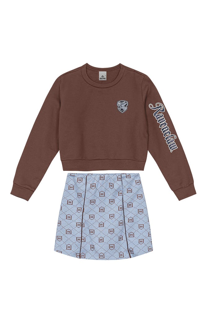 Conjunto Menina Harry Potter® Em Moletom Flaneldo Carinhoso