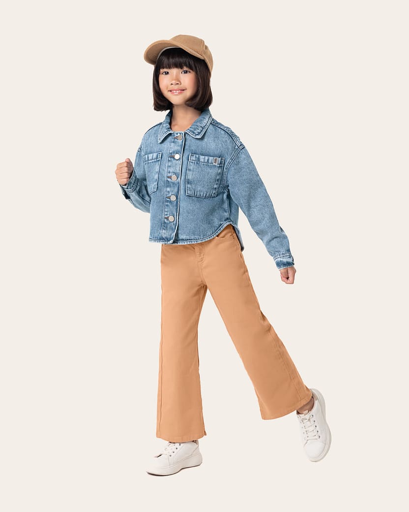 Jaqueta Infantil Menina Looney Tunes® Em Jeans Malwee Kids