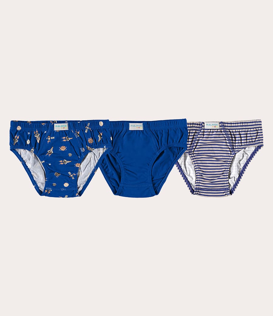 Kit 3 Cuecas Slip Infantis Menino Em Algodão Malwee Kids