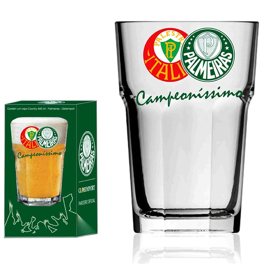 Copo para Cerveja Globimport Country Palmeiras Campeão 8602229 - 400 ml
