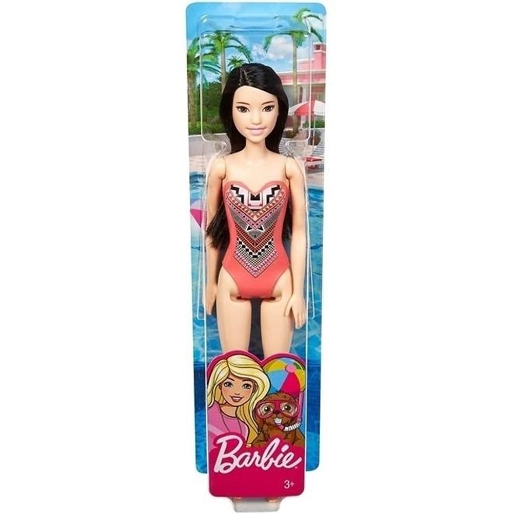 Boneca Barbie Praia Maiô Rosa Claro Formas - Ghh38 - Mattel