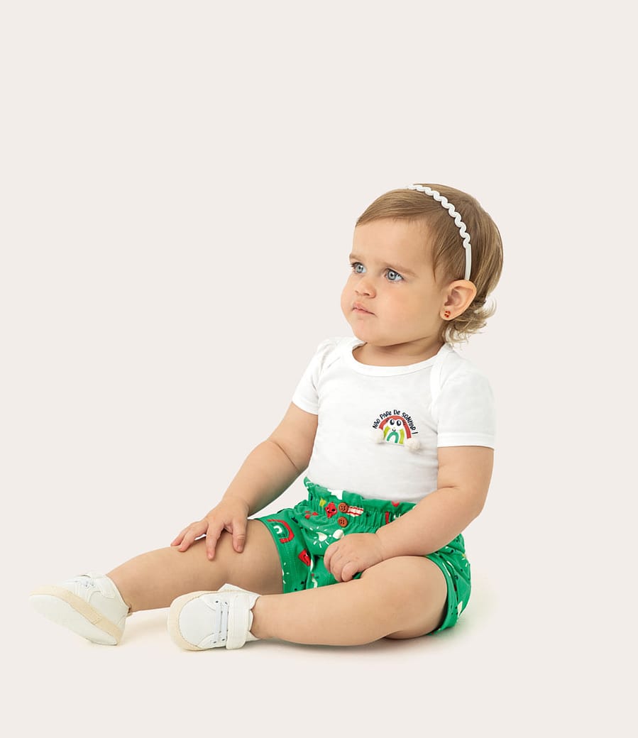 Conjunto Infantil Menina Body Em Algodão Malwee Kids