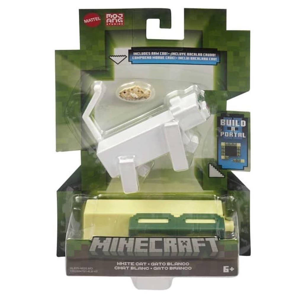 Figura Minecraft - Vanilla - Gato Branco - GTP08 - Mattel
