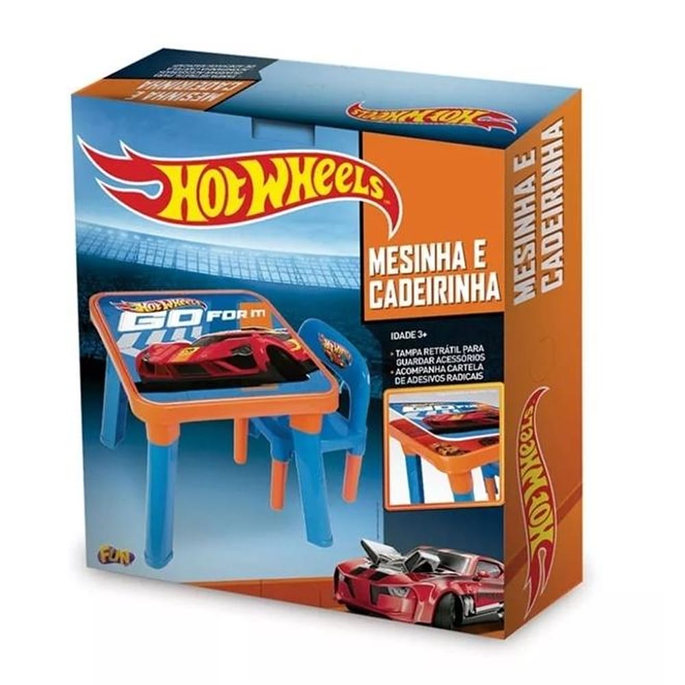 Hot Wheels Mesa com Cadeira - Fun Toys