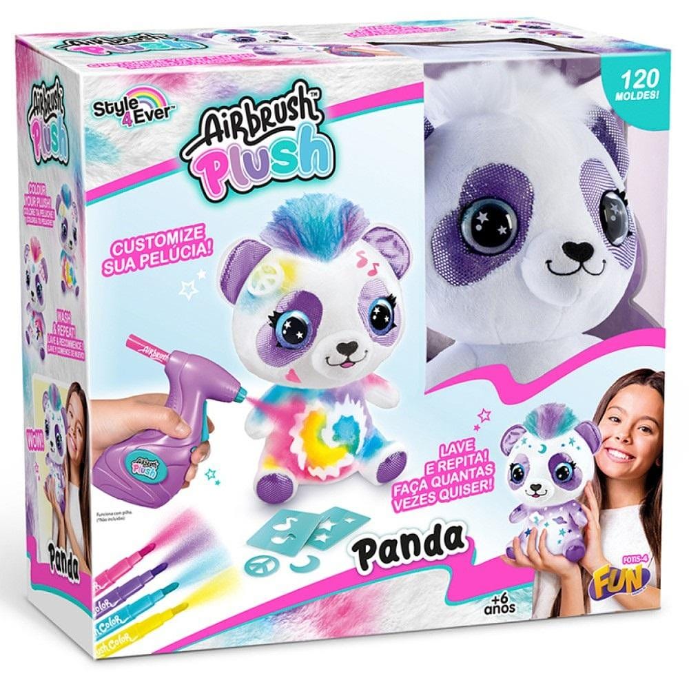 Pelúcia Airbrush Panda Para Pintar - Fun