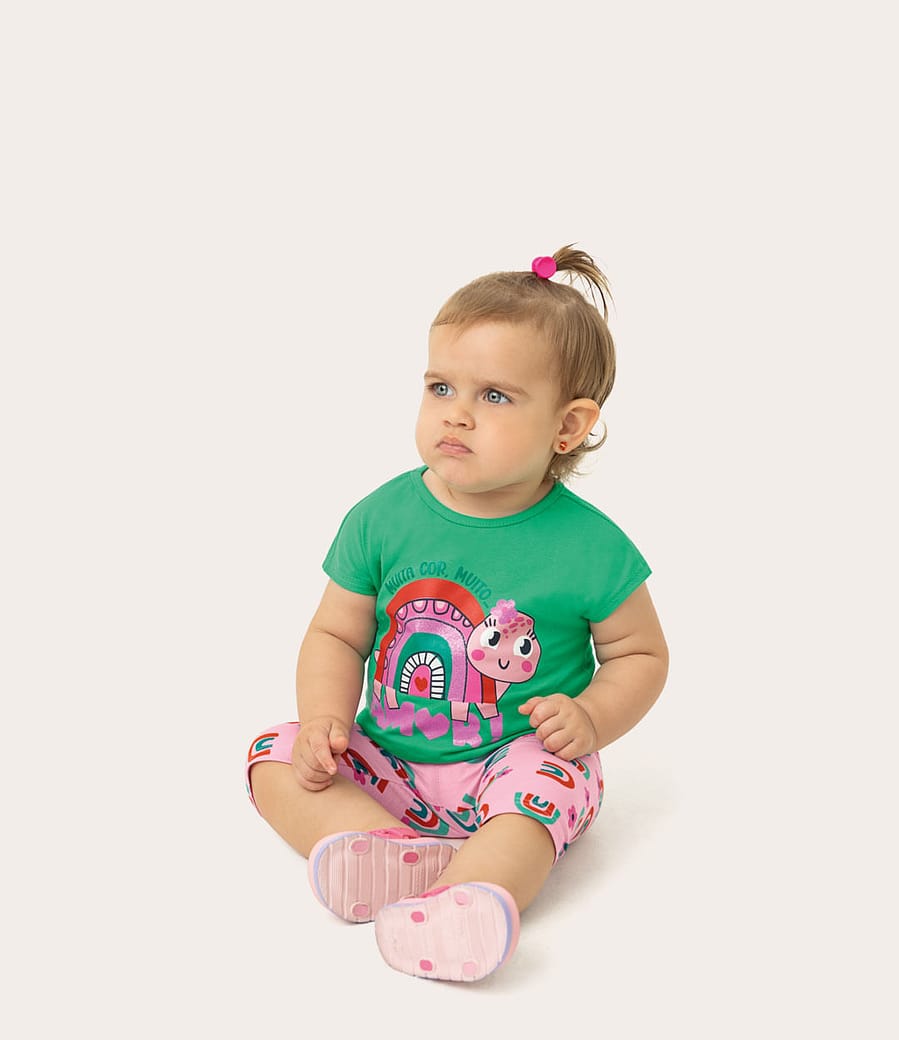 Conjunto Infantil Menina Muito Amor! Em Algodão Malwee Kids