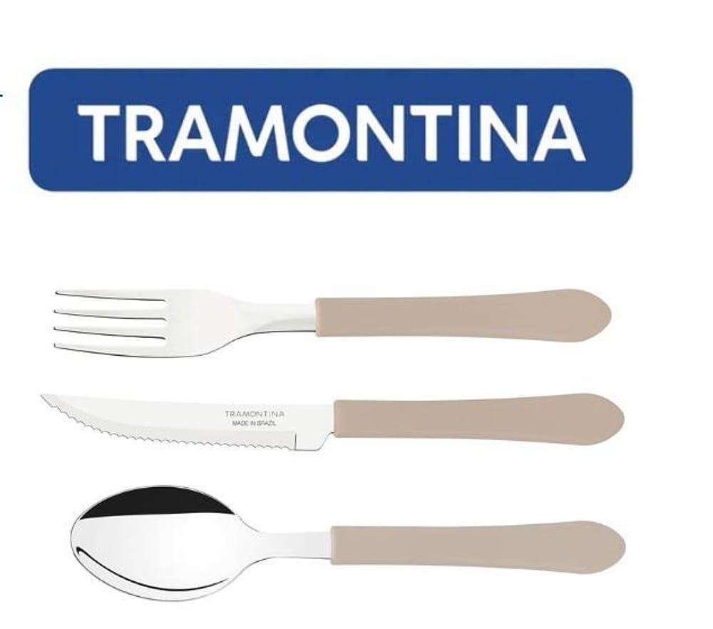 Kit Restaurante 90 Talheres Tramontina Cinza