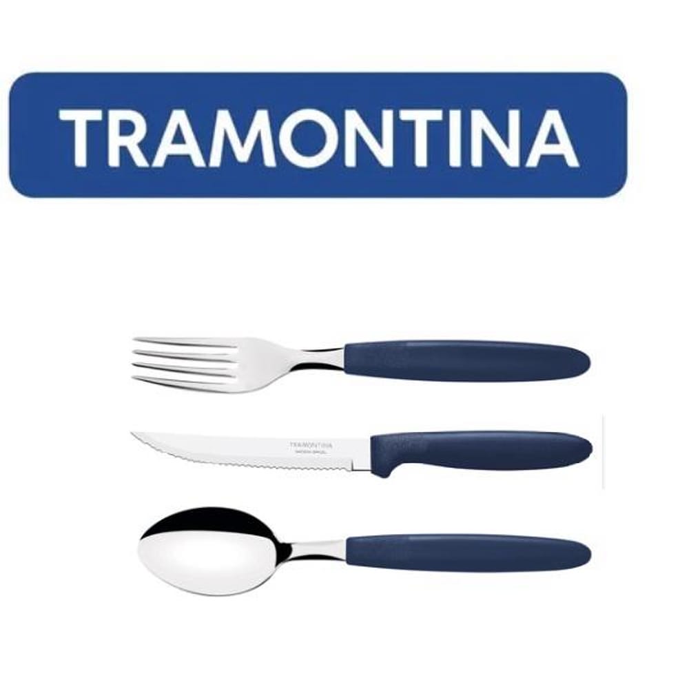 Kit Restaurante 90 Talheres Tramontina Ipanema Azul