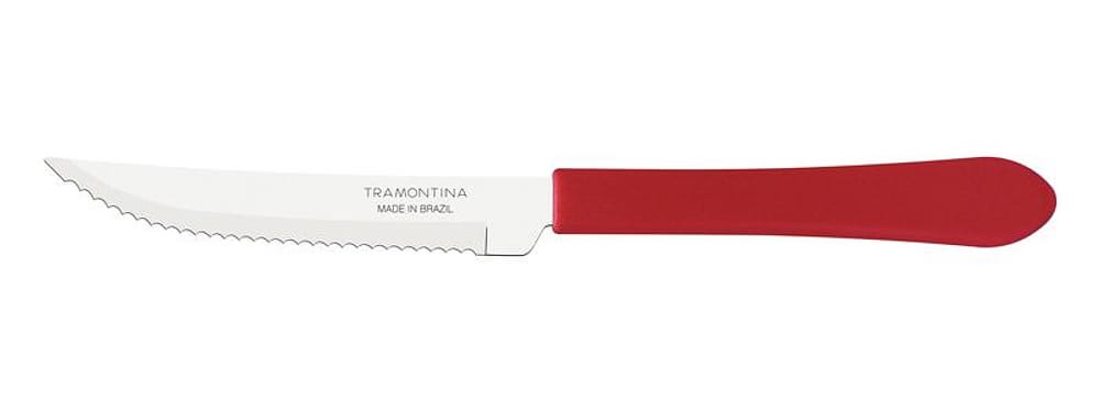 Kit Restaurante 80 Talheres Tramontina 40 Facas 40 Garfos Vermelho