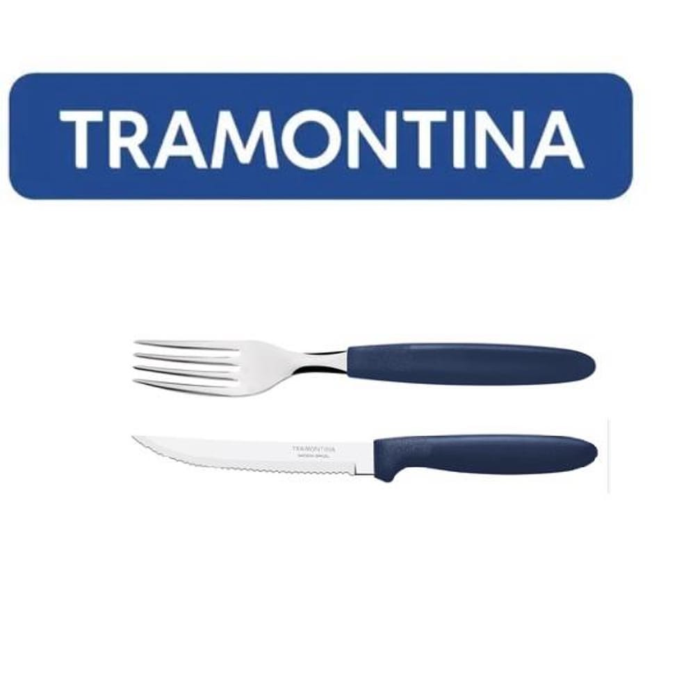 Kit Restaurante 50 Talheres Tramontina Ipanema Azul