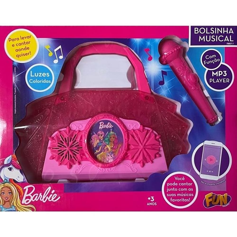 Barbie Dreamtopia Bolsinha Musical com Função MP3 - Fun