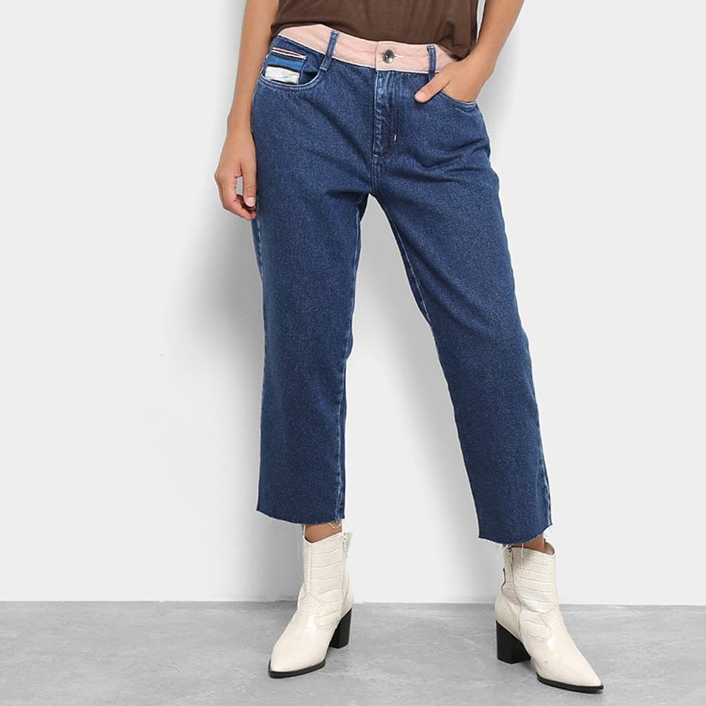 Calça Jeans Reta My Favorite Thing (s) Cintura Média Comfort Ankle Feminina