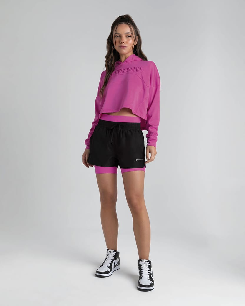 Blusão Oversized Feminino Recortes Em Moletom - ENFIM