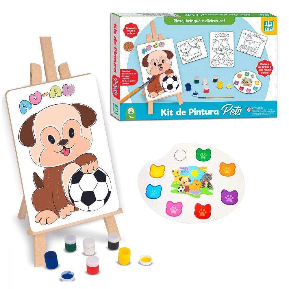 Kit de Pintura Infantil - Pets - Nig