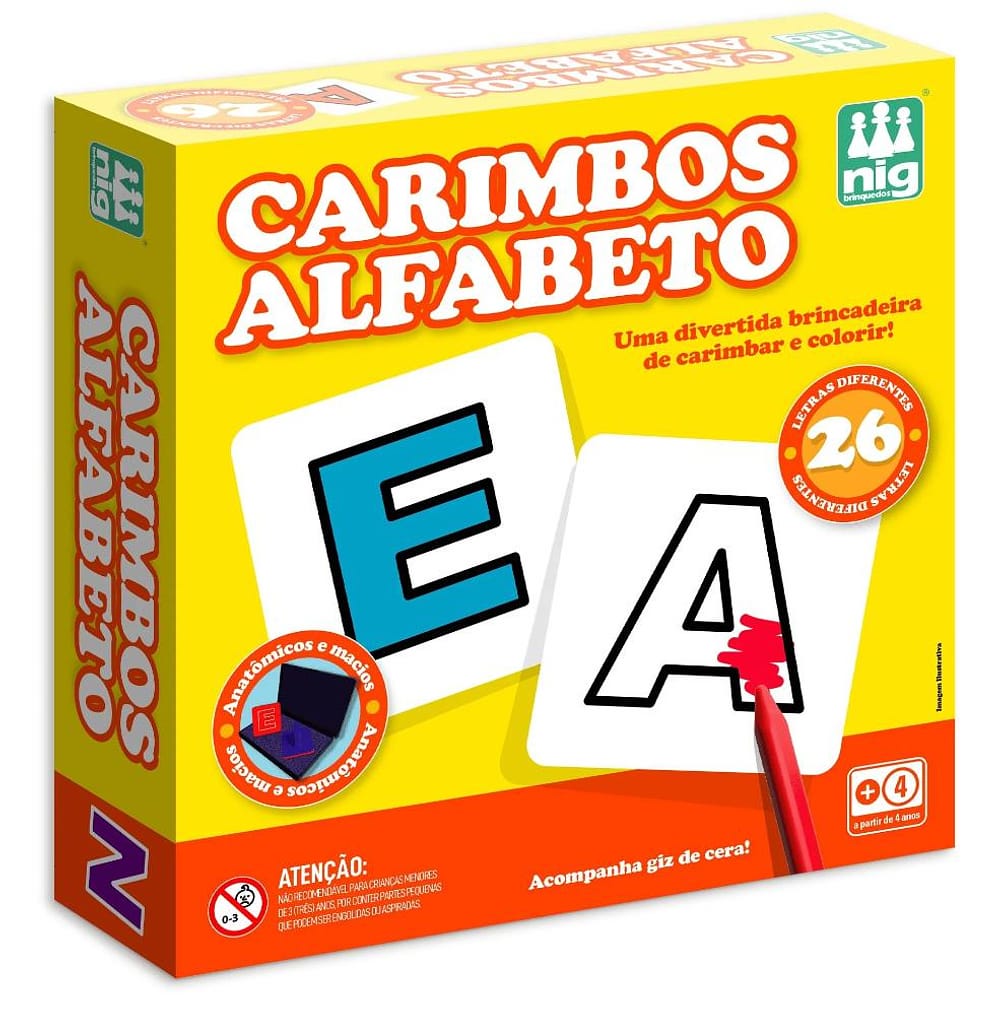 Carimbos Alfabeto - 26 peças - Nig