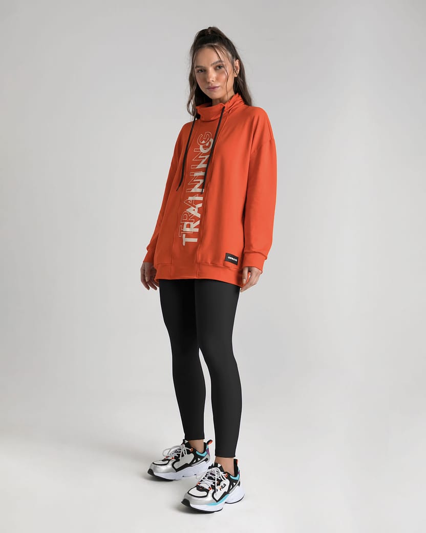 Blusão Oversized Feminino Training Em Moletom Stretch - ENFIM