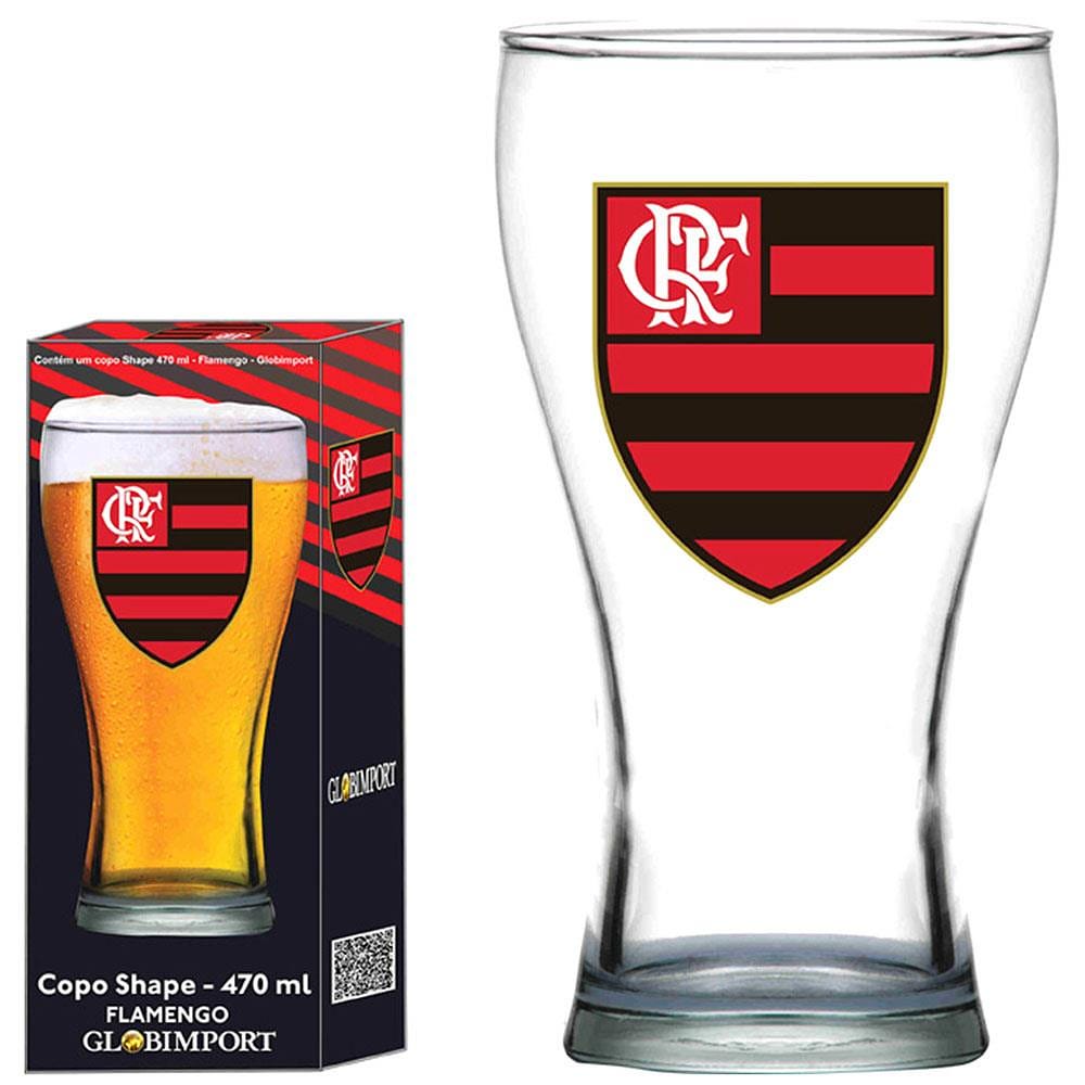 Copo Shape para Cerveja Globimport Logo Flamengo - 470ml