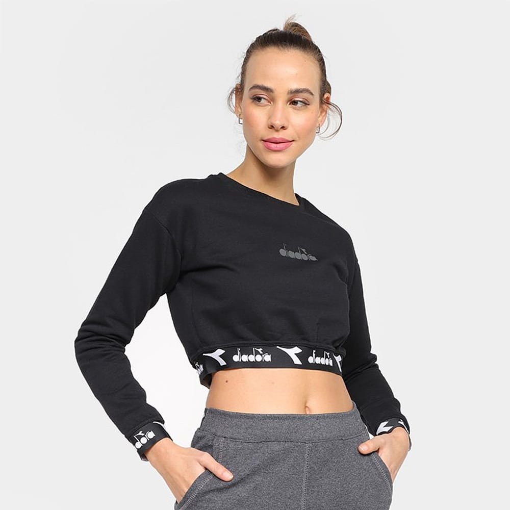 Moletom Cropped Diadora Dia Feminino