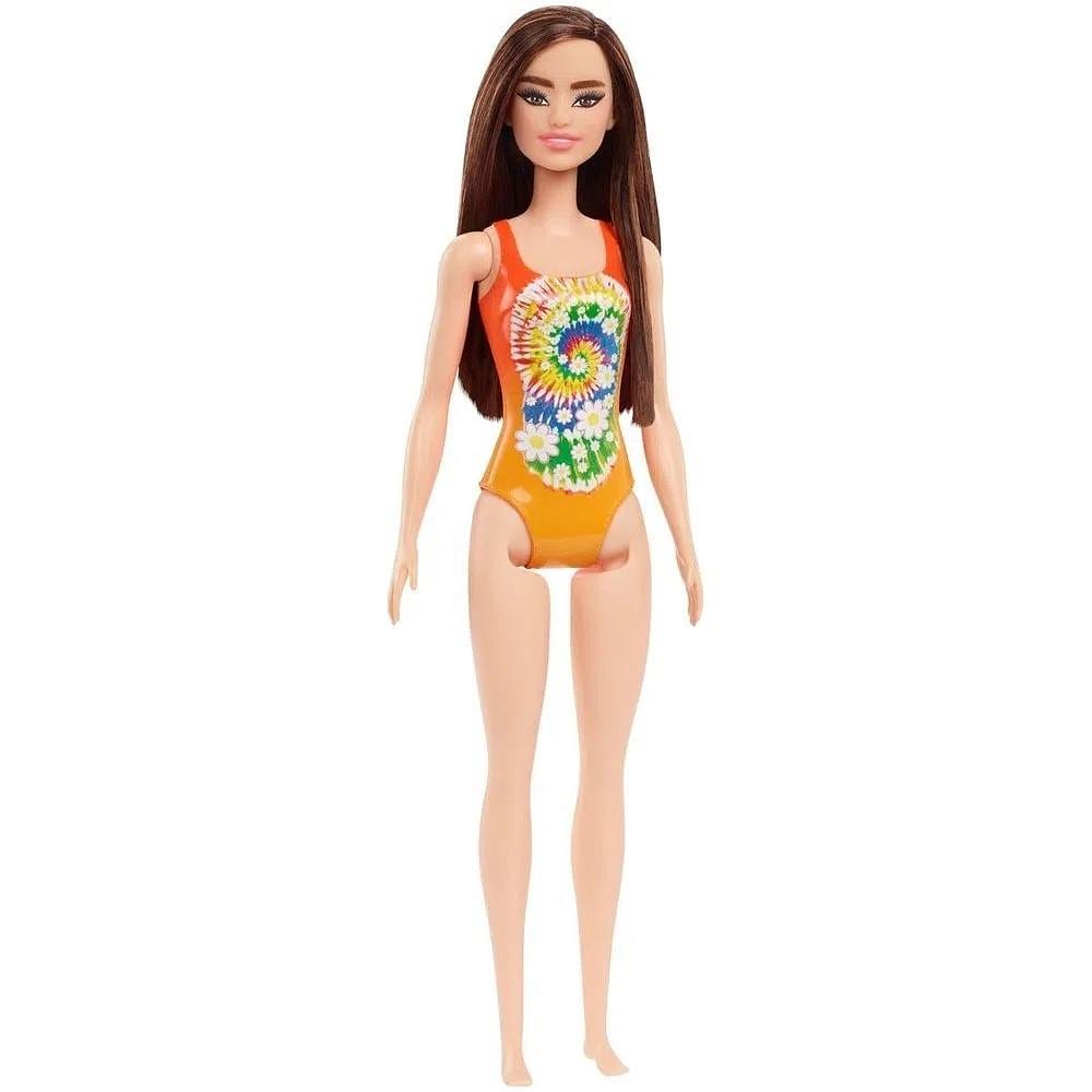 Boneca Barbie Praia - Oriental Maiô Laranja - HDC49 - Mattel