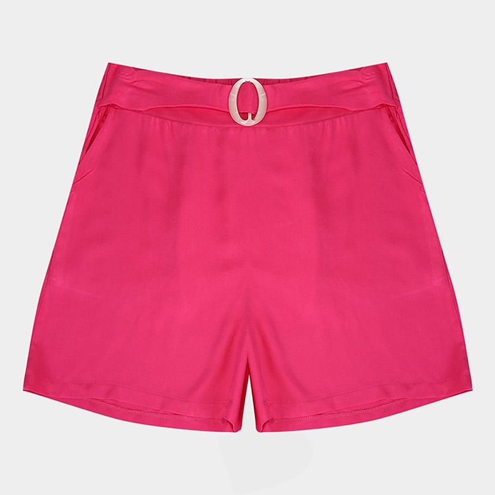 Short Plus Size Lunender C/ Cinto Feminino