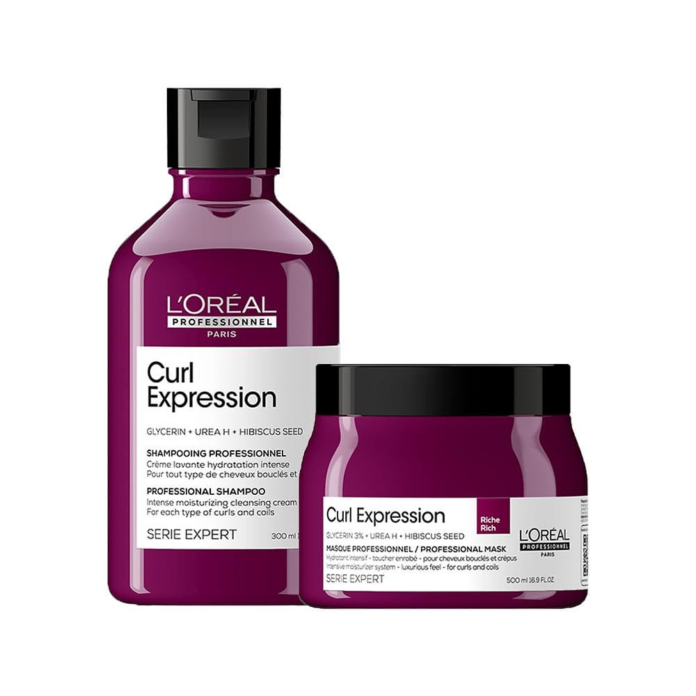 Kit L'Oreál Professionnel Serie Expert Curl Expression - Shampoo Intense e Máscara Rich 500 ml