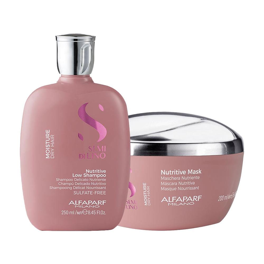 Kit Alfaparf Milano Professional Semi Di Lino Moisture - Shampoo e Máscara