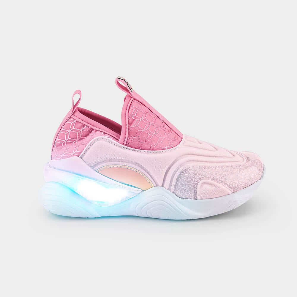 Tênis Infantil de Luz Bibi Light Flow Rosa