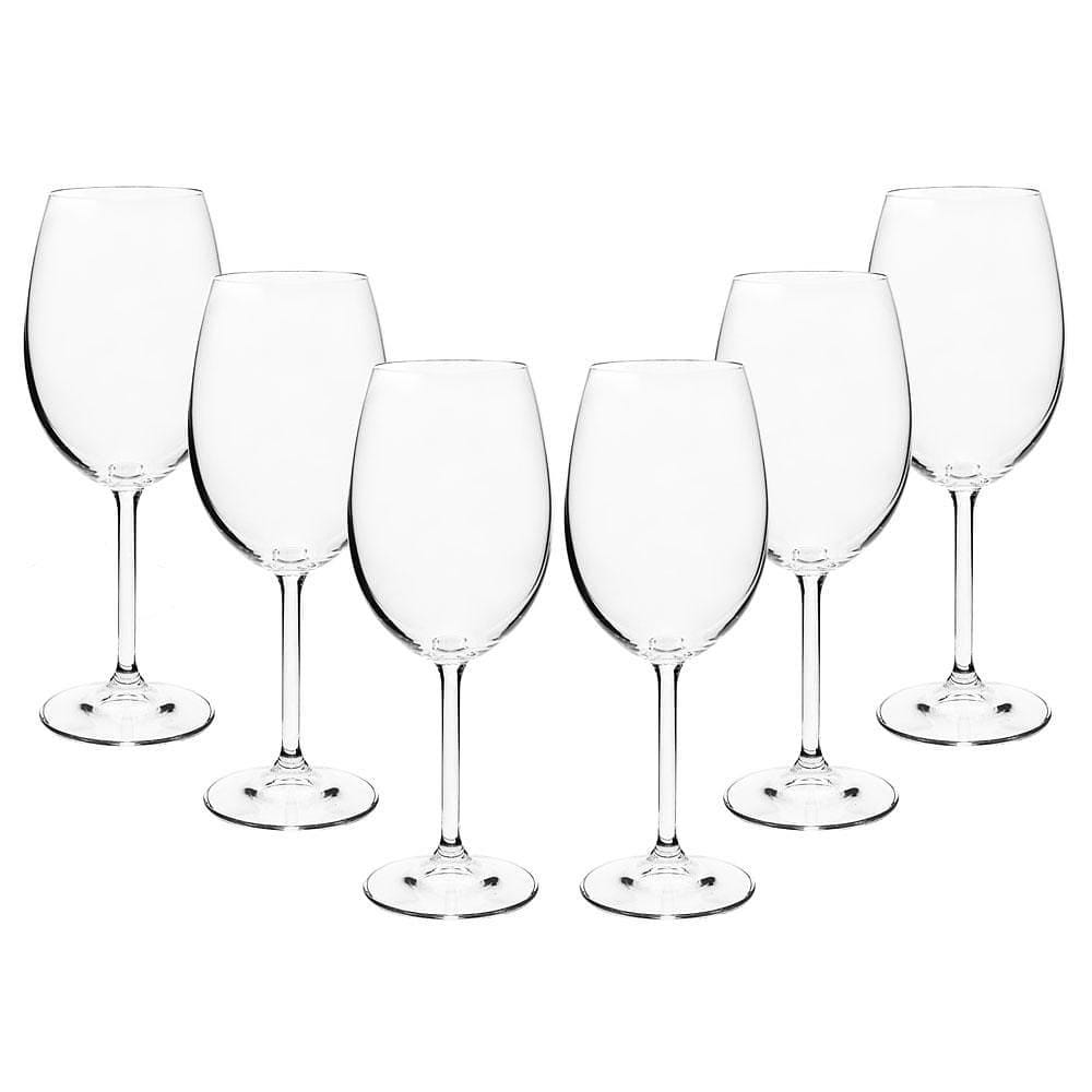 Conjunto de Taças para Vinho Tinto Bohemia em Cristal 450 ml - 6 Peças