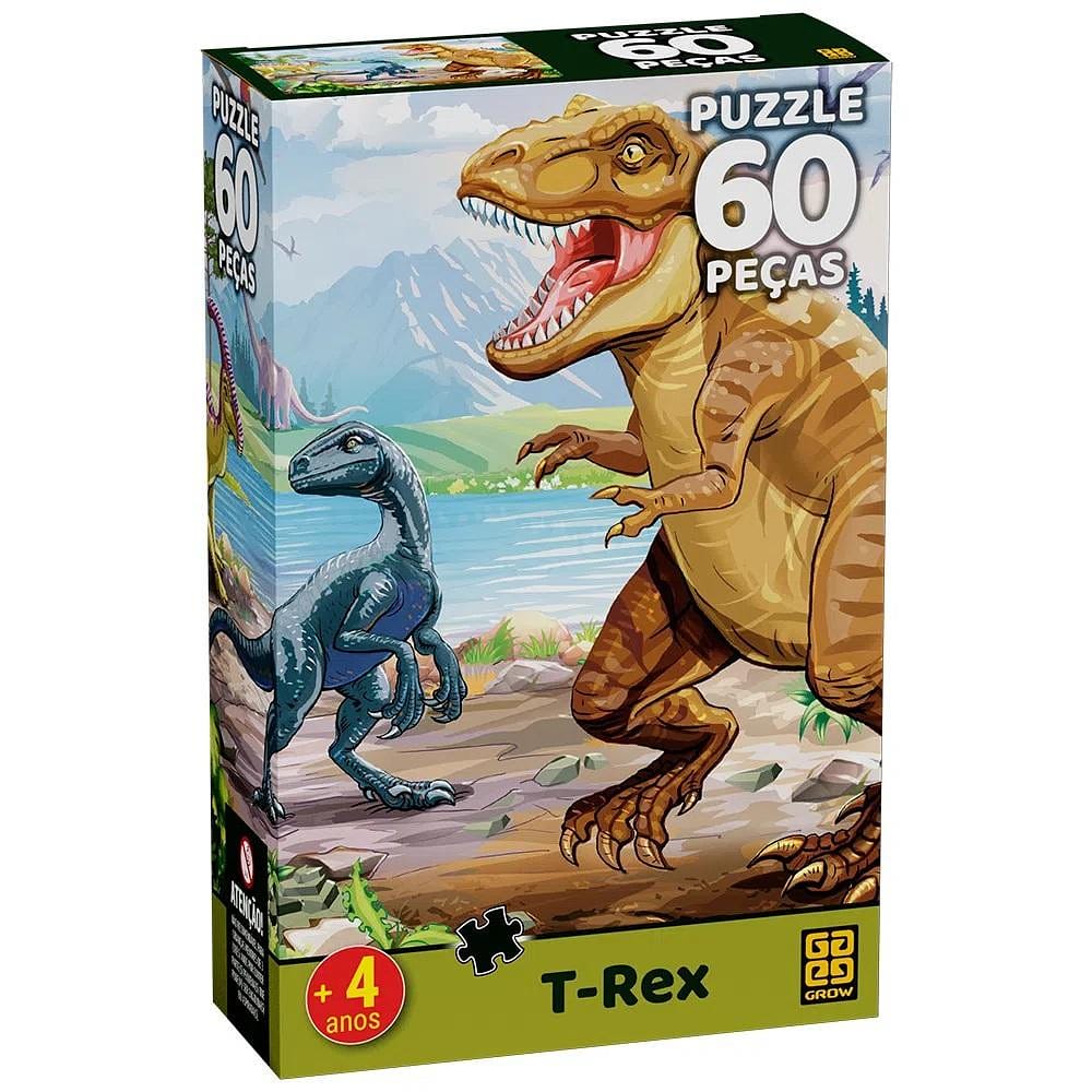 Quebra-Cabeça - 60 peças T-Rex - Grow