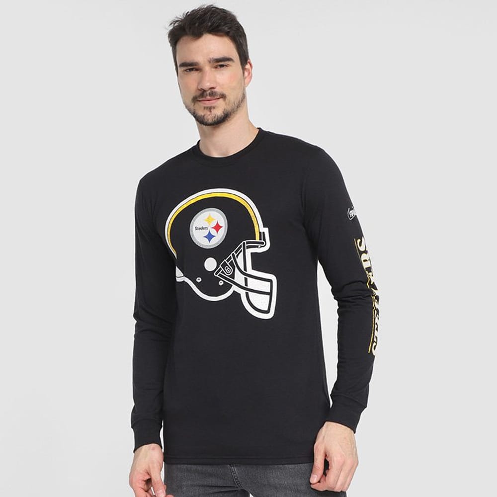 Camiseta Nike NFL Pittsburgh Steelers Fashion Manga Longa Masculina