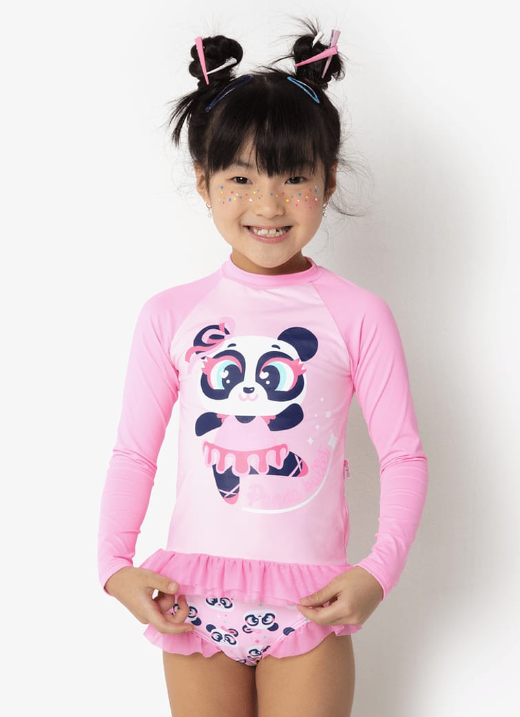 Camiseta Menina Panda Ballet
