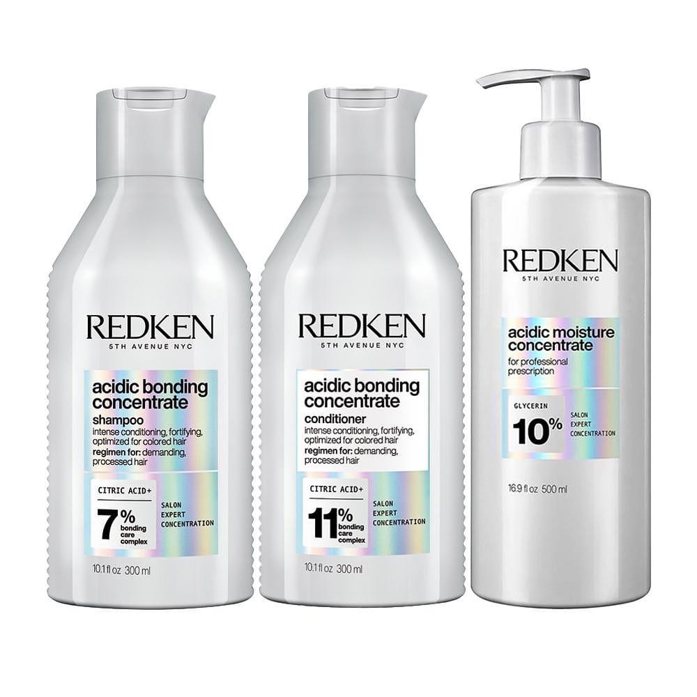 Kit Redken Acidic Bonding Concentrate - Shampoo e Condicioandor e Tratamento