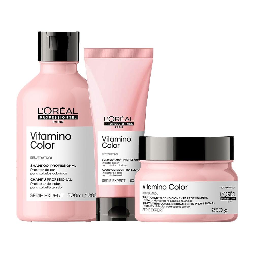 Kit L'Oréal Professionnel Serie Expert Vitamino Color - Shampoo e Condicionador e Máscara