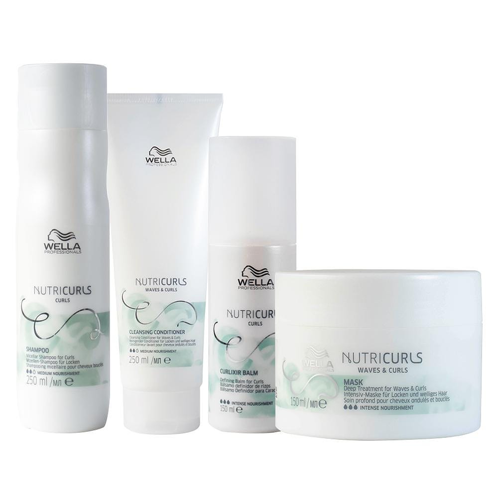 Kit Wella Professionals Nutricurls -Shampoo e Condicionador Co-Wash e Máscara e Leave-in