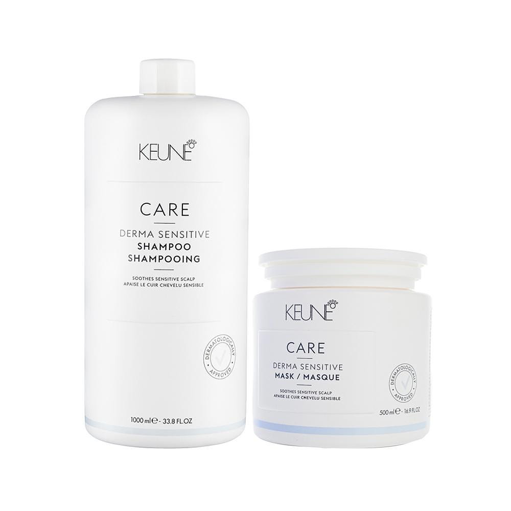 Kit Capilar Keune Derma Sensitive - Shampoo e Mascara de Hidratação 500 ml
