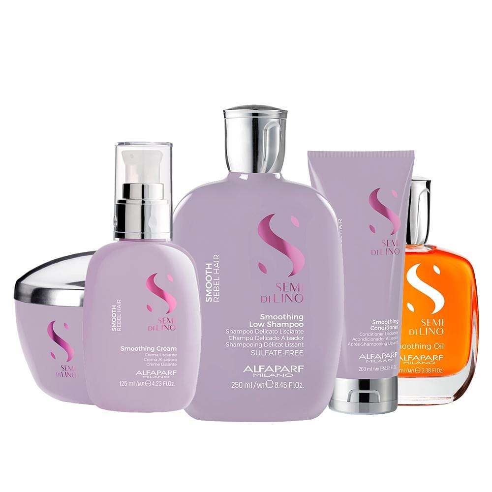 Kit Alfaparf Milano Professional Semi Di Lino Smooth Smoothing - 5 Produtos