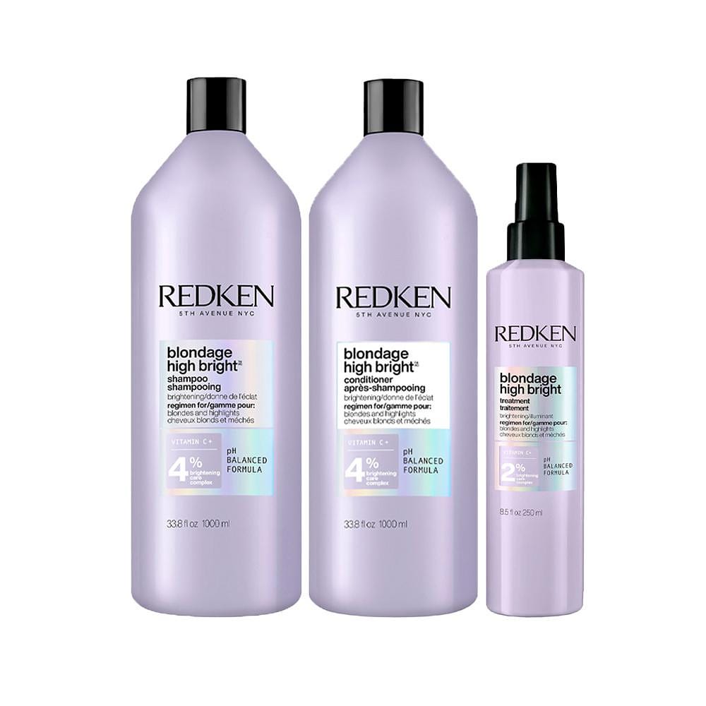 Kit Redken Blondage High Bright - Pré Shampoo e Shampoo e Condicionador 1000 ml