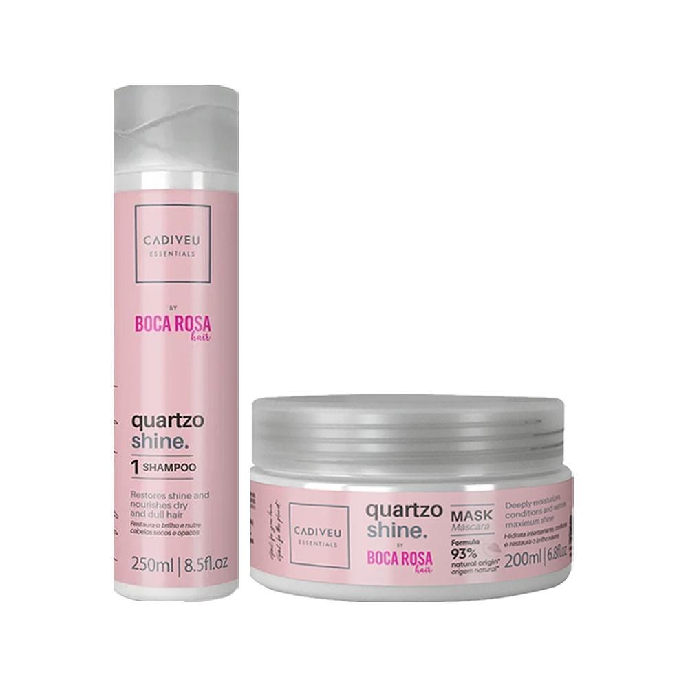 Kit Cadiveu Essentials Boca Rosa Quartzo Shine - Shampoo e Máscara