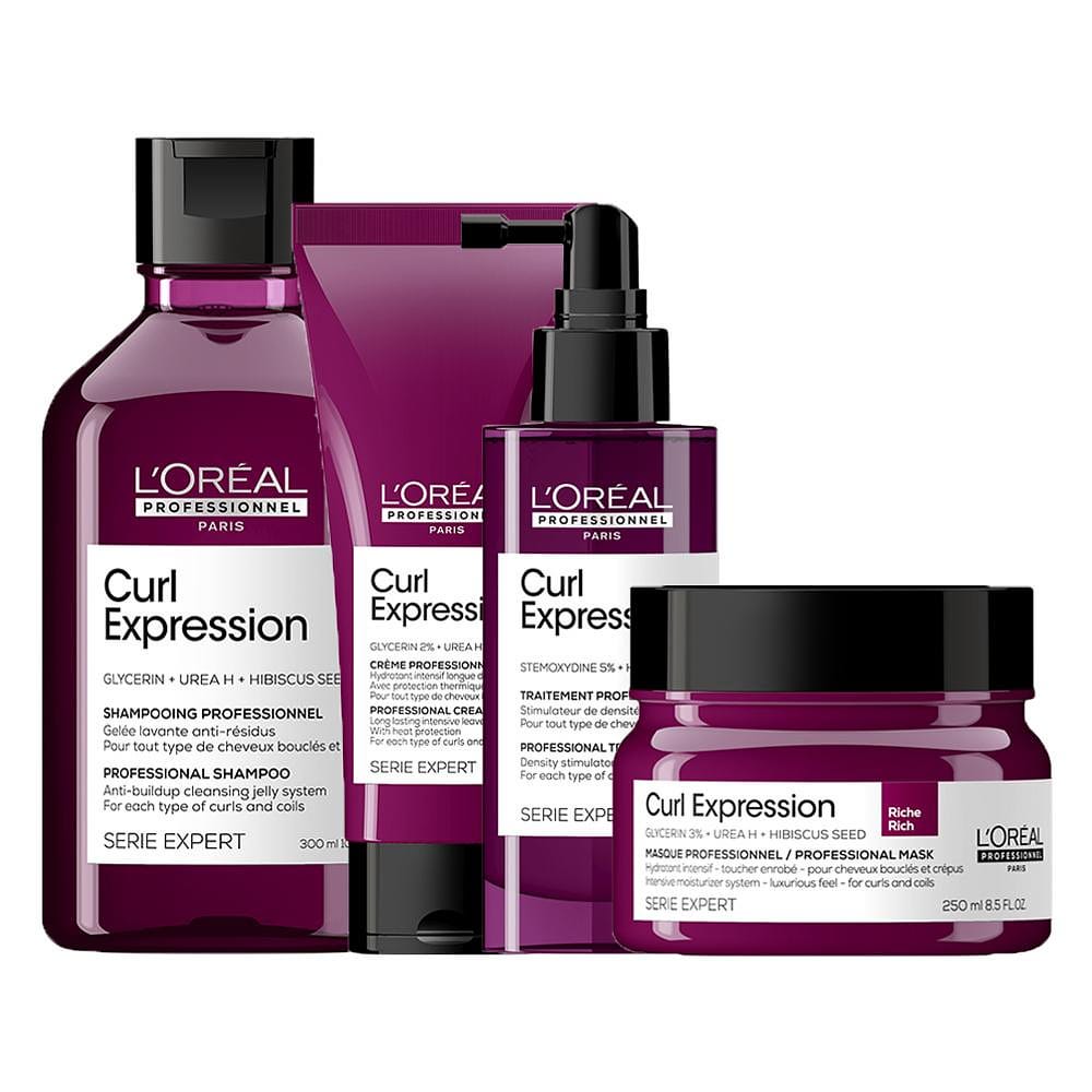 Kit L'Oreál Professionnel Serie Expert Curl Expression Home Care com Máscara Rich e 3 Produtos