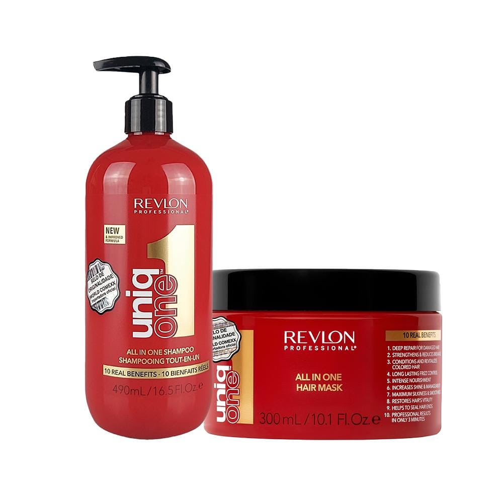 Kit Capilar Revlon Professional Uniq One All in One - Shampoo 490ml e Máscara 300ml