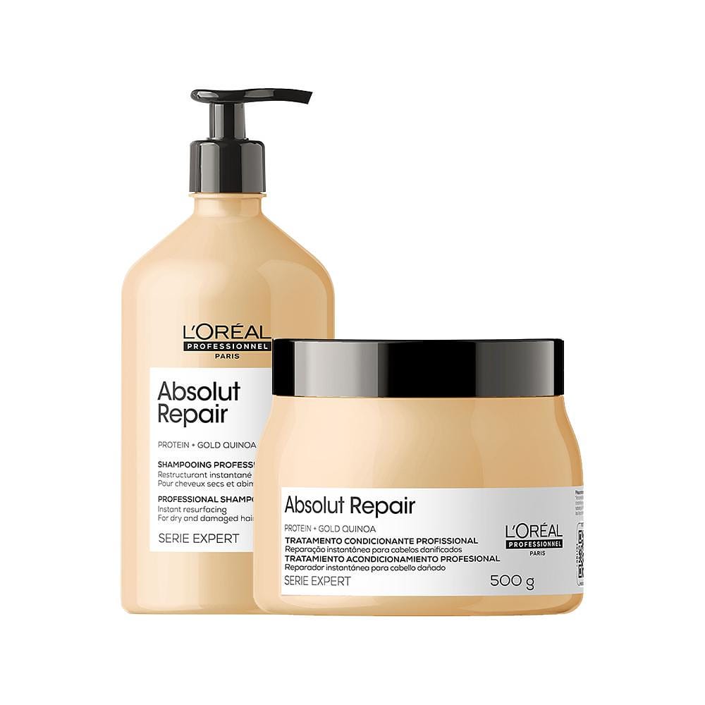 Kit L'Oréal Professionnel Serie Expert Absolut Repair Gold Quinoa Profissional - Shampoo e Máscara