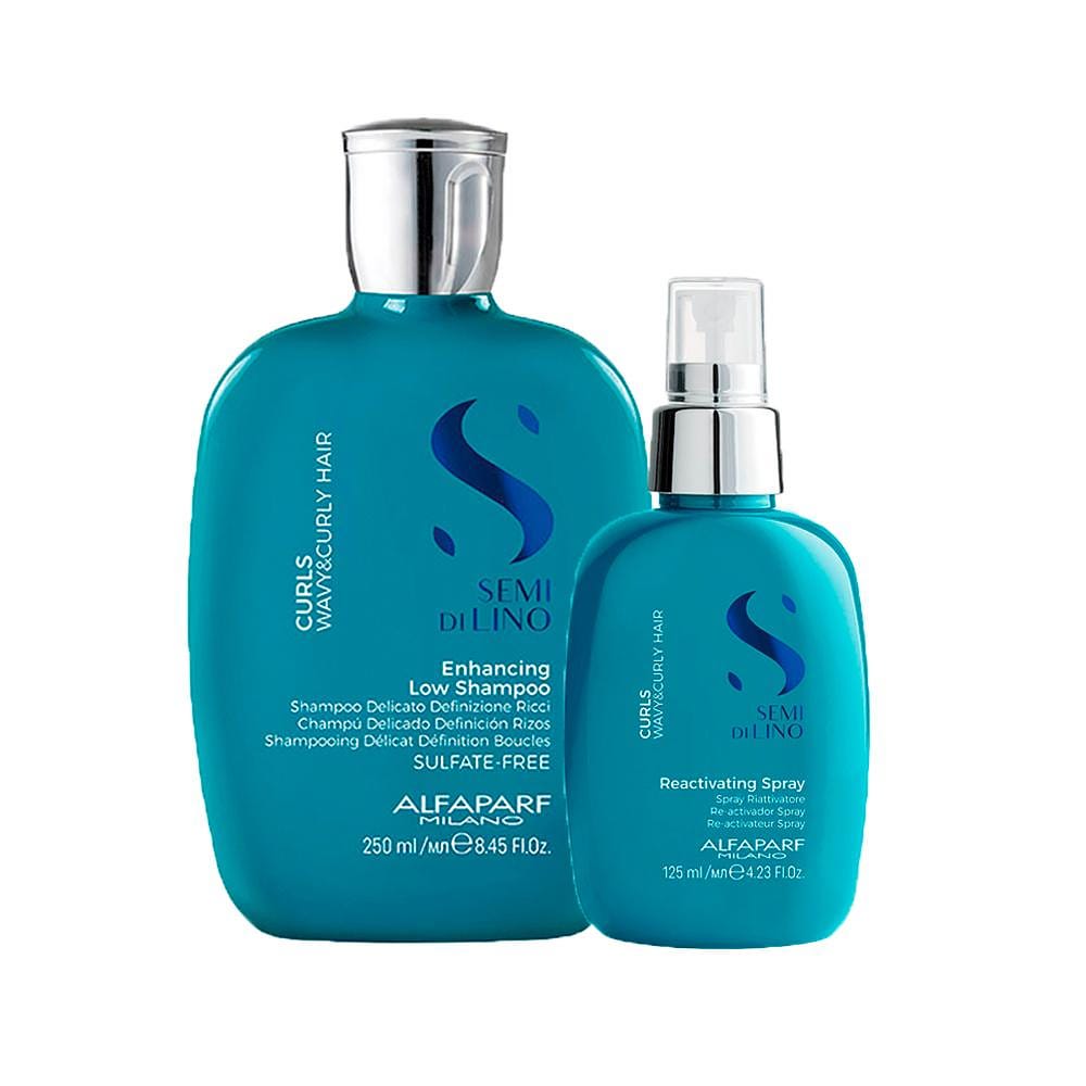 Kit Alfaparf Milano Professional Semi Di Lino Curls - Shampoo e Spray