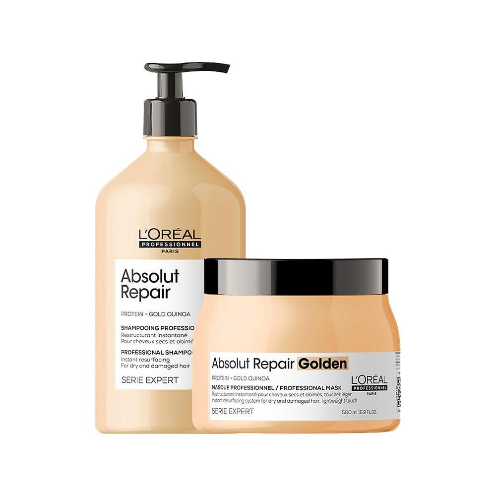Kit L'Oréal Professionnel Serie Expert Absolut Repair Gold Quinoa - Shampoo e Máscara Golden