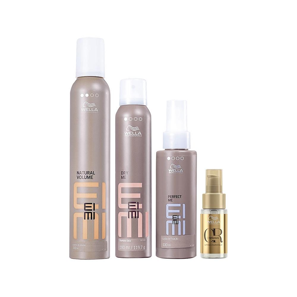 Kit Wella Professionals Eimi - Shampoo e Leave-in e Mousse e Óleo