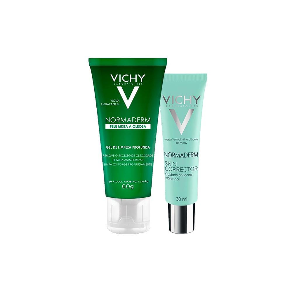 Kit Facial Vichy Normaderm - Gel de Limpeza 60g e Sérum de Hidratação 30ml