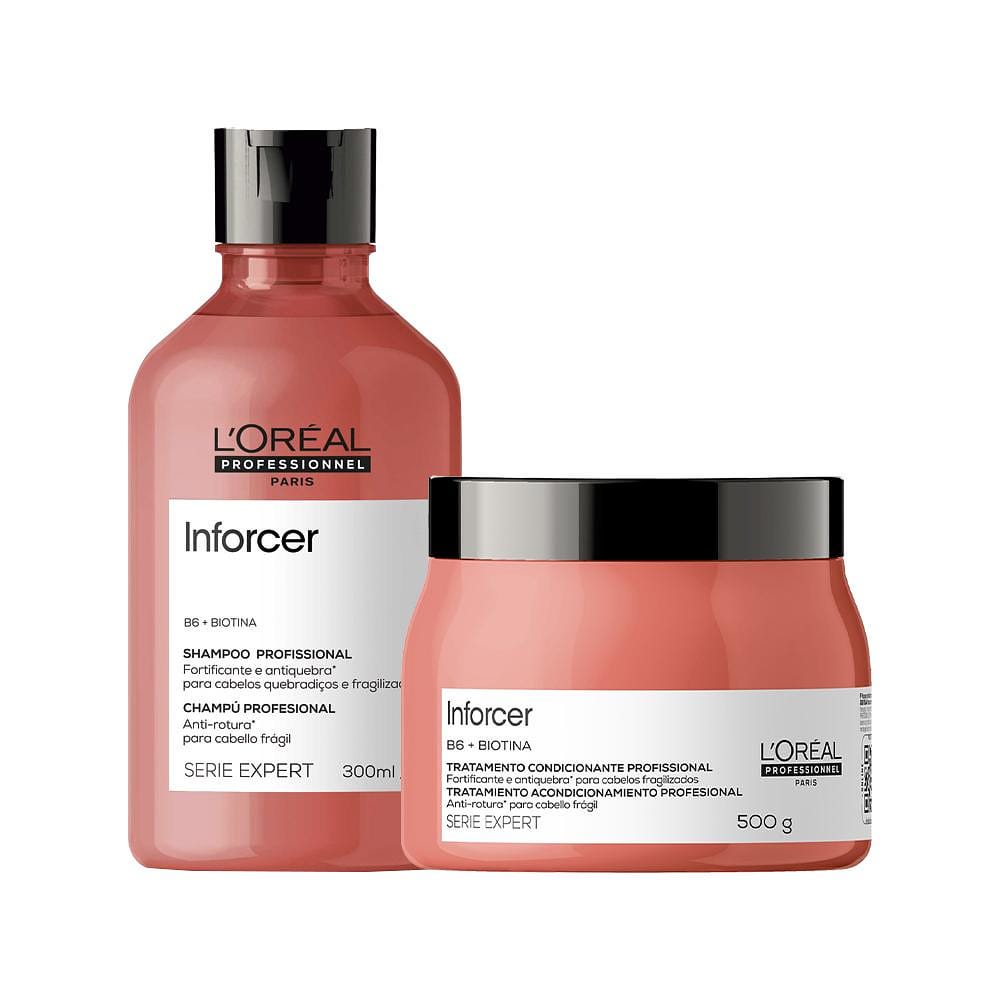 Kit L'Oréal Professionnel Serie Expert Inforcer - Shampoo e Máscara 500g